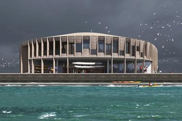 Fotorettigheder: MIR. Illustrerer det kommende Maritime Center på Esbjerg Strand.